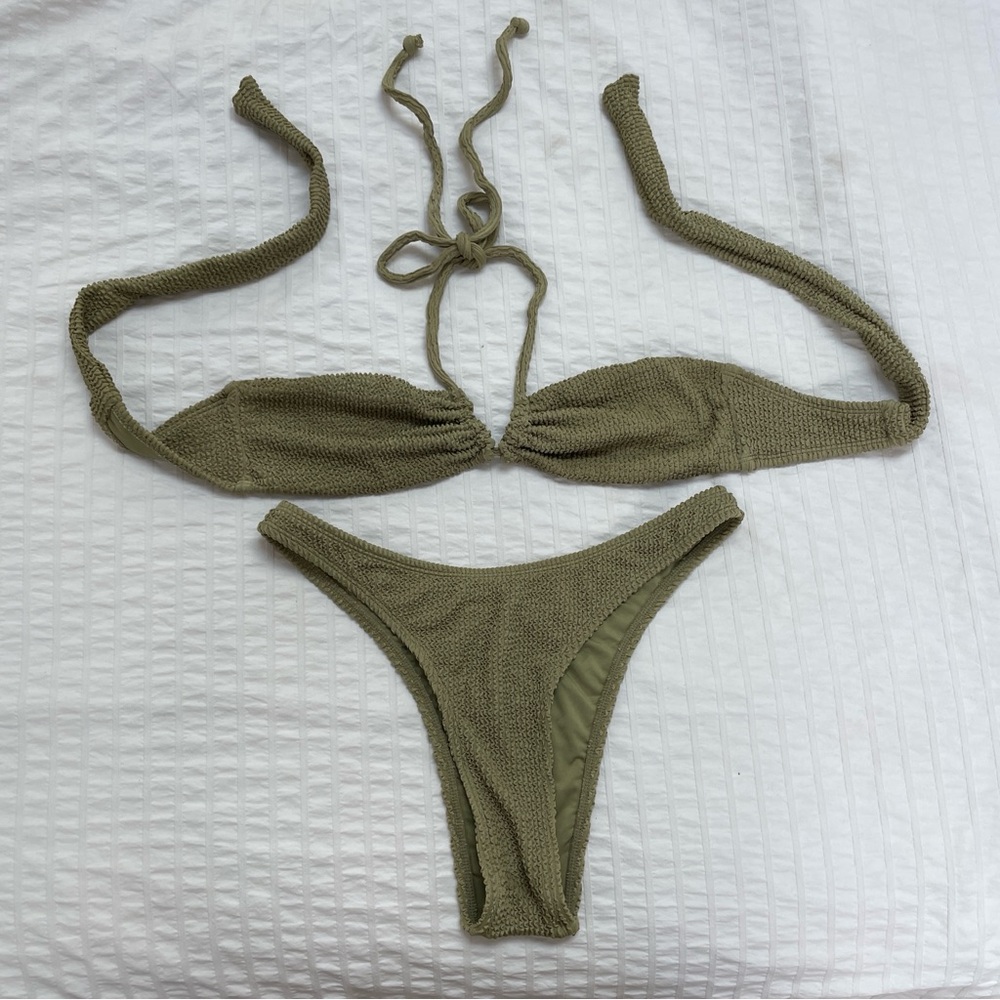 Somerfield Swim Crinkle Ribbed Bikini Set